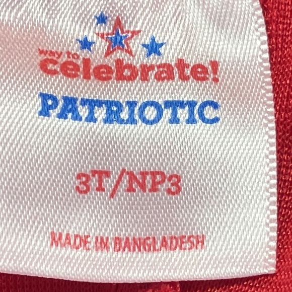 Celebrate Patriotic Toddler Girls Pull-on Skirt Tutu Size 3T - Picture 3 of 4